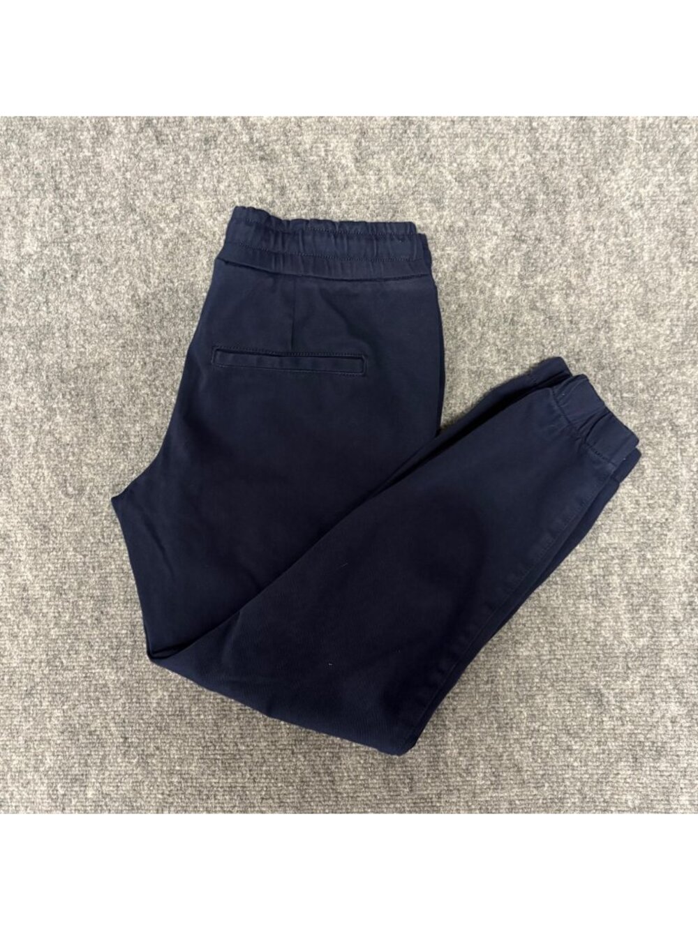 Style and Co Jogger Pants Womens Petite Small XS Navy Stretch Tapered Drawstring
